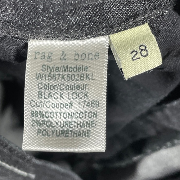 Rag & Bone Jeans Womens 28 black denim skinny ankle designer casual high rise - Picture 6 of 11